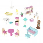 Casuta din lemn de papusi  Abbey Manor Dollhouse KidKraft- Extensibila cu mansarda
